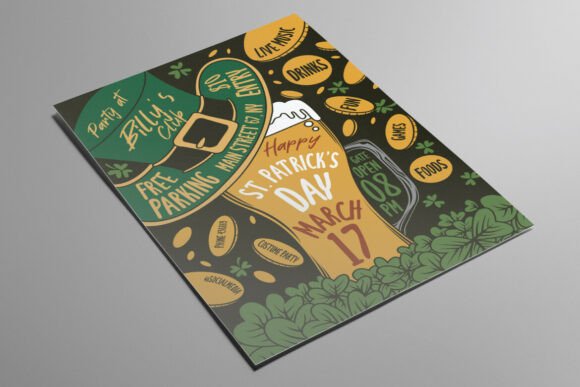 Crafting a Festive Saint Patrick's Day Illustrated Flyer