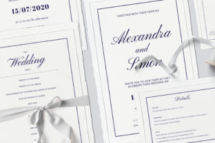 Elegant Wedding Invitation Suite: Modern Minimal Design