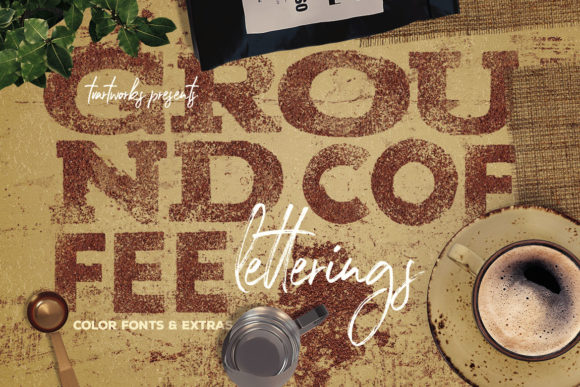 Elevate Your Projects with Ground Coffee Letterings
