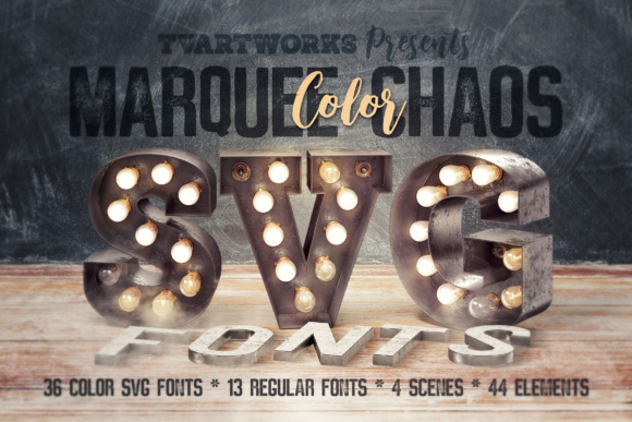 Marquee Chaos View - Color Fonts: A Modern Design Toolkit