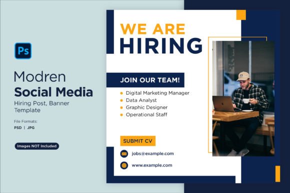 Modern We Are Hiring Social Media Post 65 Template
