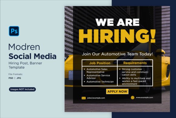 Streamline Recruitment with a Professional Social Media Post Template