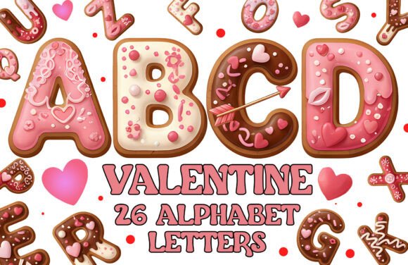 Valentines Alphabet Letters Sublimation: Elevate Your Designs