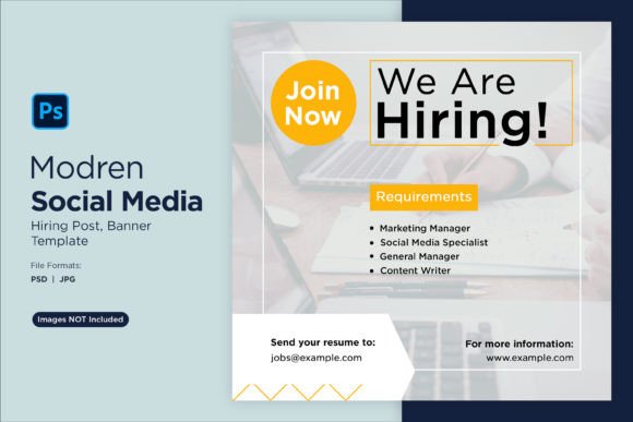 We Are Hiring Social Media Post 14: Design Template Guide