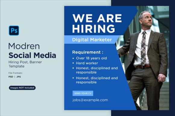 We Are Hiring Social Media Post 18: Your Modern Design Template