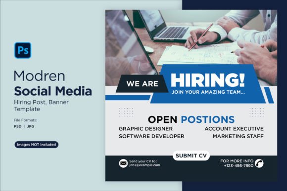 We Are Hiring Social Media Post 20: Design Template