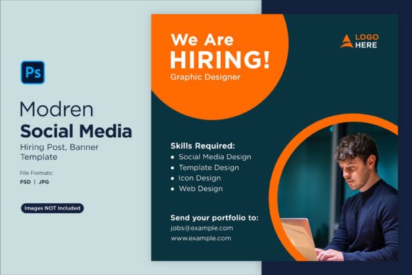 We Are Hiring Social Media Post 35: A Design Template for Modern Recruitment