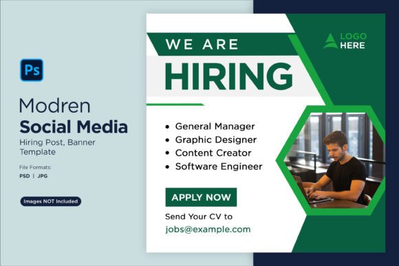 We Are Hiring Social Media Post 50: Design Template