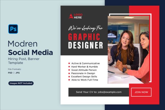 We Are Hiring Social Media Post 52: A Designer's Template
