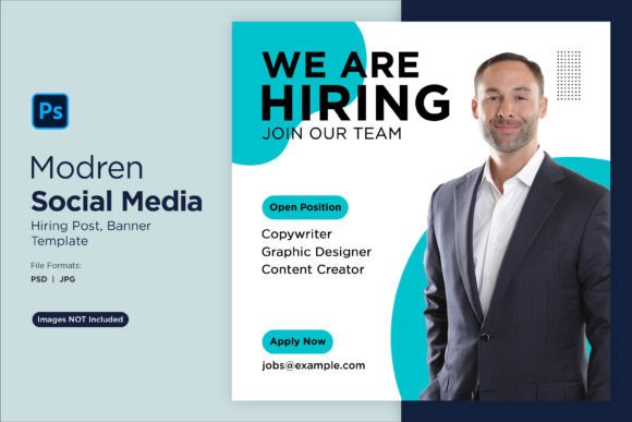 We Are Hiring Social Media Post 63: A Design Template for Modern Recruitment