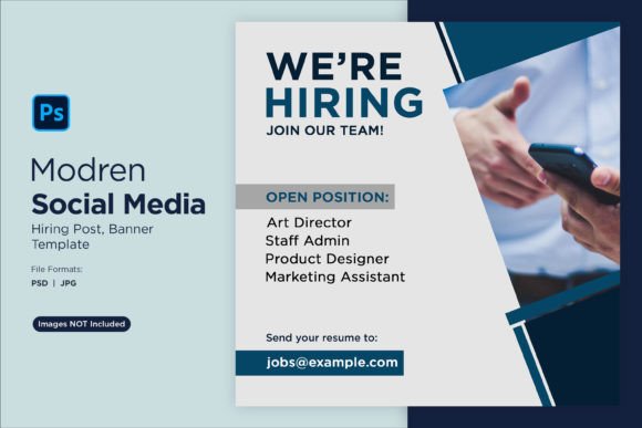 We Are Hiring Social Media Post 69: A Design Template for Modern Recruitment