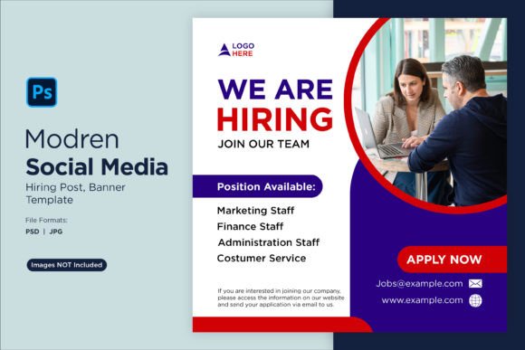 We Are Hiring Social Media Post 74: A Professional Design Template