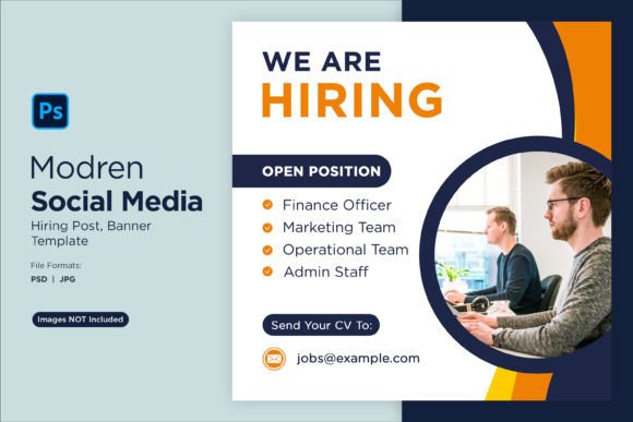We Are Hiring Social Media Post 77: A Modern Design Template
