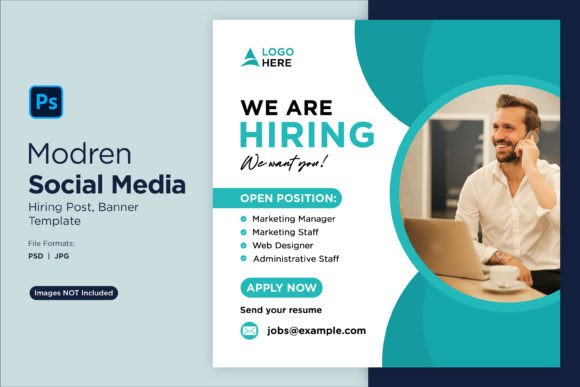 We Are Hiring Social Media Post 81: A Design Template for Modern Recruitment