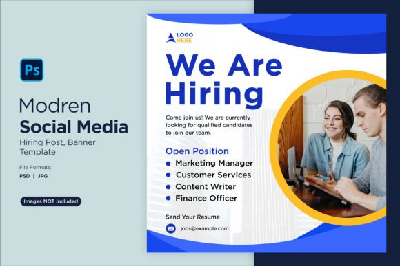 We Are Hiring Social Media Post 85: Design Template